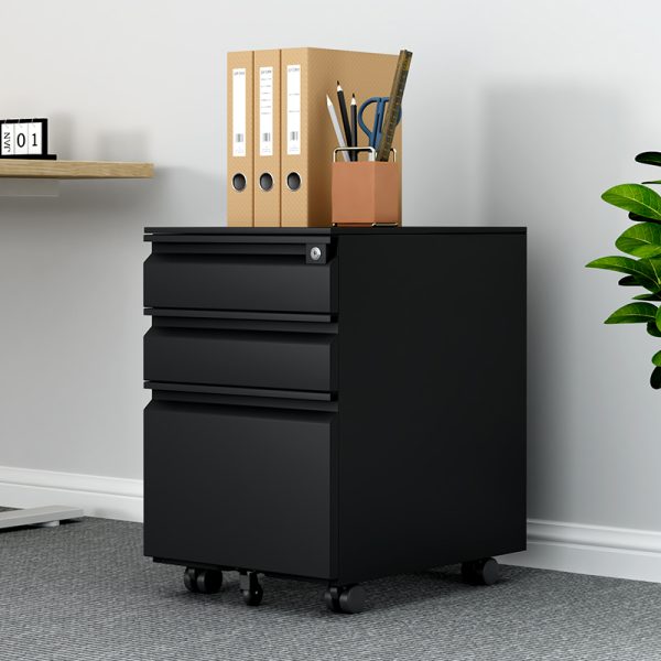 Wholesale Steel Mobile Drawer Filing Cabinet Metal Drawer Mobile File Pedestal Cabinets with Wheel