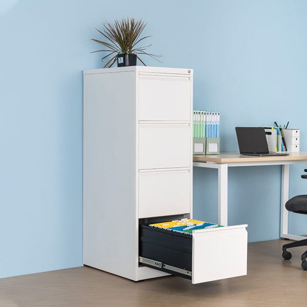 Modern Document A4 File Keeper Locking Vertical Small Office Storage Furniture Steel Metal 4 Drawer Filing Cabinets - 图片 2