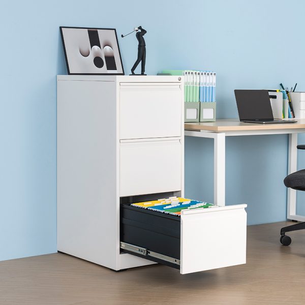 Drawer Cabinet Storage 3 Drawer Iron Storage Cabinet Vertical Filling Cabinet Metal Steel Furniture - 图片 2