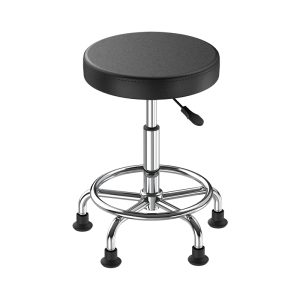 Modern Commercial Furniture Height Adjustable Leather Seat With Wheels for Lab Stools Workshop & Hospital Use Metal Design