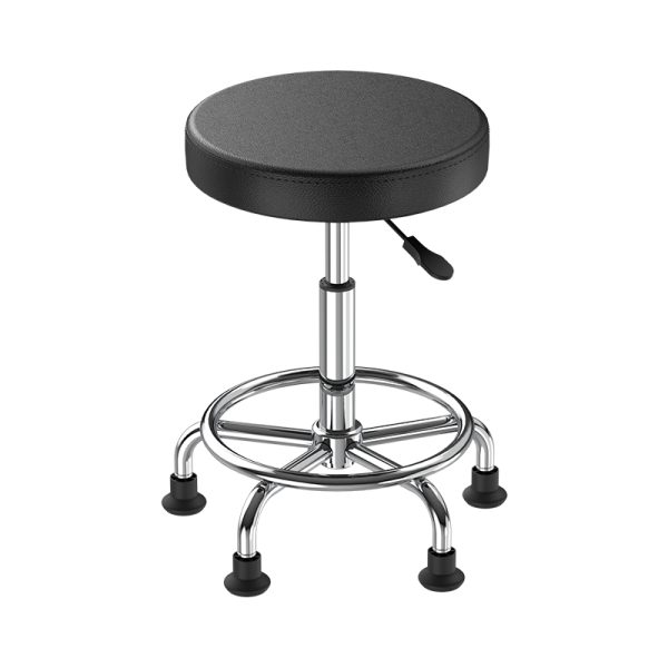 Modern Commercial Furniture Height Adjustable Leather Seat With Wheels for Lab Stools Workshop & Hospital Use Metal Design