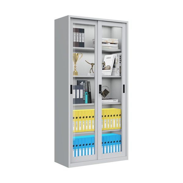 Customized Office Steel Furniture Sliding Glass Door Display File Cabinet Steel Metal Filing Cabinet - 图片 2