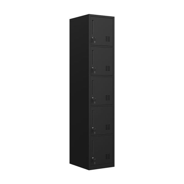 OEM/ODM Staff Locker Steel Wardrobe 5 Door Vertical Cabinet Gym Locker Metal Locker - 图片 3