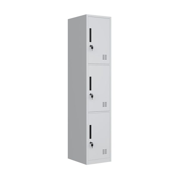 Metal Filling Cabinets 3 Door Steel Storage Clothes Locker Wardrobe Metal For Gym Factory Hospital Office School - 图片 2