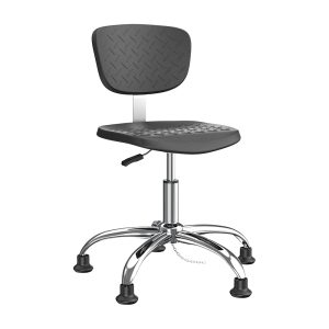 Modern Anti-Static ESD Laboratory Chair Backrest Industrial Steel Wood Panel Furniture Dental School Lab Cleanroom Compatible