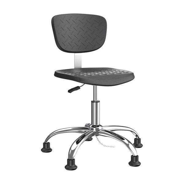 Modern Anti-Static ESD Laboratory Chair Backrest Industrial Steel Wood Panel Furniture Dental School Lab Cleanroom Compatible