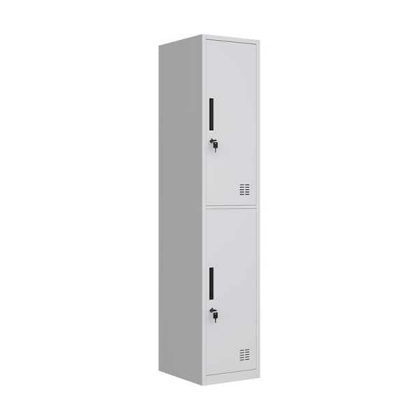 2 Door Key Lock Storage Furniture Modern Cupboard Design Closet Almirah Office File Clothes Locker Metal Steel Wardrobe Cabinet - 图片 2