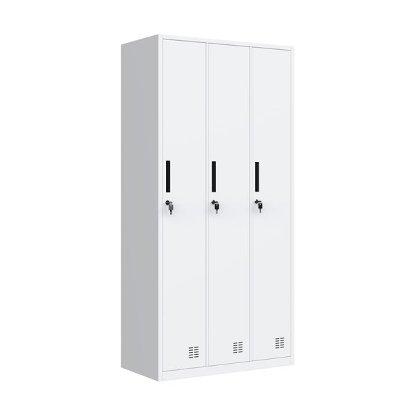 Custom Design Steel Furniture Metal Locker Cabinet 3 Doors For Gym Steel Commercial Storage Clothes Locker