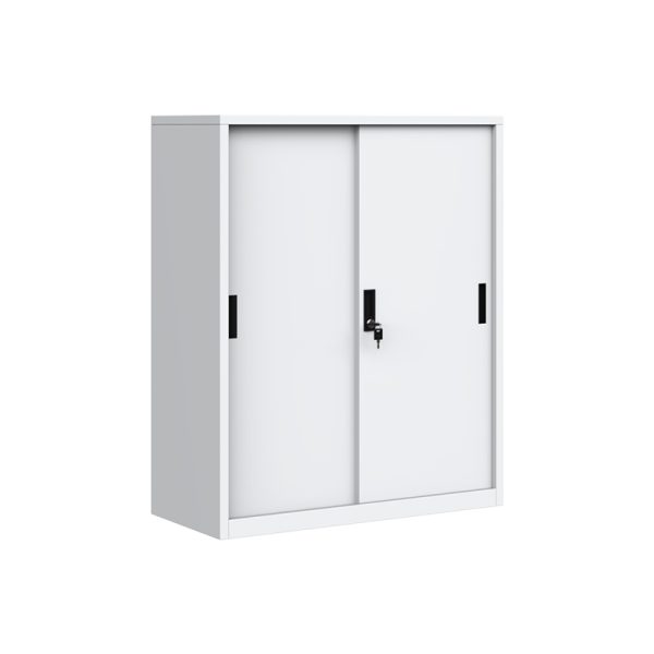 2 Doors Office Low Storage Cabinet Steel Filing Storage Cupboard Steel Locker Swing Door File Cabinet