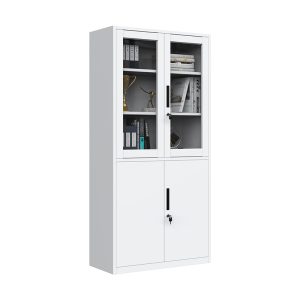 Manufacture Wide Filing Cabinet with Glass Shelves for Office Bedroom Outdoor School Use Metal Storage Side Cabinet