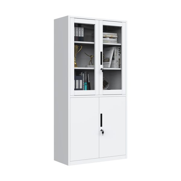 Manufacture Wide Filing Cabinet with Glass Shelves for Office Bedroom Outdoor School Use Metal Storage Side Cabinet