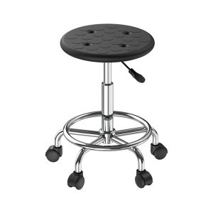 Black Polyurethane PU Leather Seat Cleanroom Student Laboratory Antistatic Swivel Office Esd Bar Chair