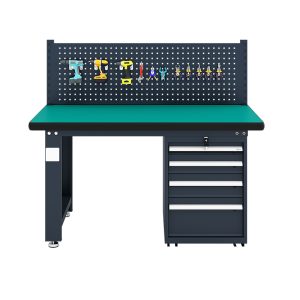 Heavy duty workbench with pegboard stainless steel workbench with wheels electric motor workbench with four drawers