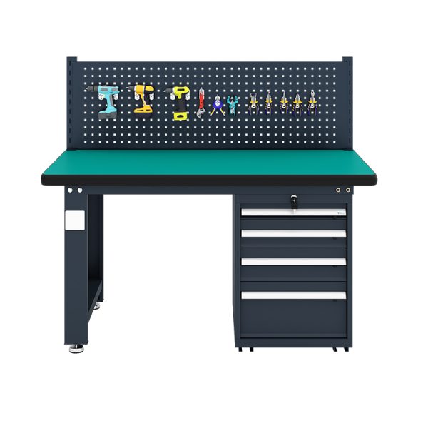 Heavy duty workbench with pegboard stainless steel workbench with wheels electric motor workbench with four drawers