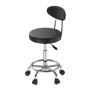 Modern Adjustable High Back Bar Stool Leather Swivel Counter Height lab Stool lab Chairs Stool With Wheels