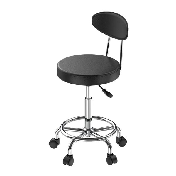 Modern Adjustable High Back Bar Stool Leather Swivel Counter Height lab Stool lab Chairs Stool With Wheels