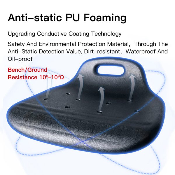 Adjustable Swivel Lab Chair for Counter/Drafting/School PU Material Laboratory Hospital Furniture Comfortable Lab Stool - 图片 3