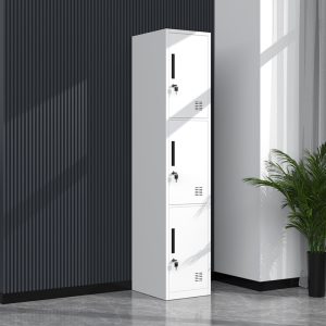 Metal Filling Cabinets 3 Door Steel Storage Clothes Locker Wardrobe Metal For Gym Factory Hospital Office School