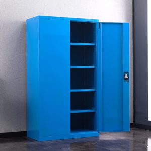 Steel multifunction blue knock down tool box 4pcs adjustable shelves tool cabinet