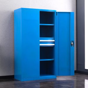 Myerway Modern metal customized garage blue adjustable shelves with two drawers tool cabinet