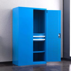 Custom Heavy-duty customized tool chests cabinets heavy duty blue garage with pegboard and two drawers tool cabinet