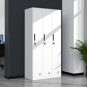 Custom Design Steel Furniture Metal Locker Cabinet 3 Doors For Gym Steel Commercial Storage Clothes Locker