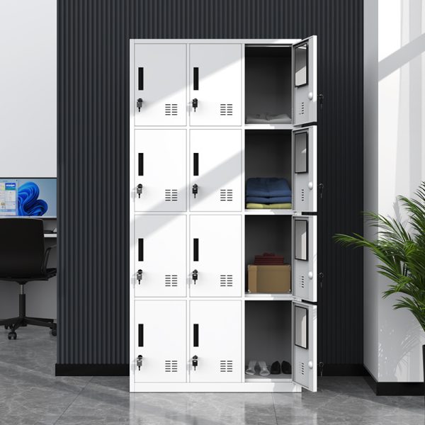 Factory Direct High Quality 12 Door Metal Locker Warehouse Steel Storage Cabinet Metal Furniture Cupboard
