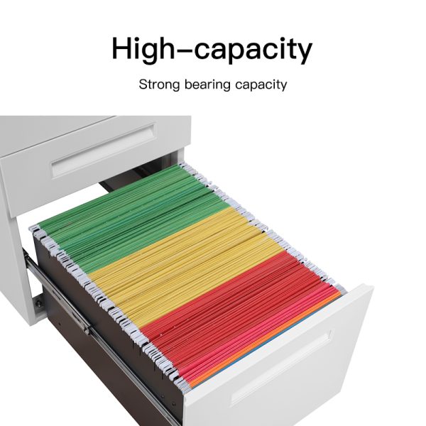File Cabinet With Mobile Pedestal Office Metal Pedestal Movable Mobile Cabinet Drawers With Lock - 图片 2