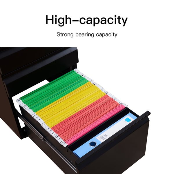 Wholesale Steel Mobile Drawer Filing Cabinet Metal Drawer Mobile File Pedestal Cabinets with Wheel - 图片 3