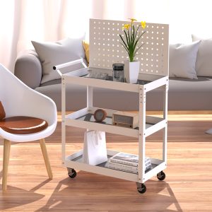 Heavy Duty Steel Tool Cabinet With Wheels | Roller Metal Tool Chest For Garage Storage And Workshop Organization