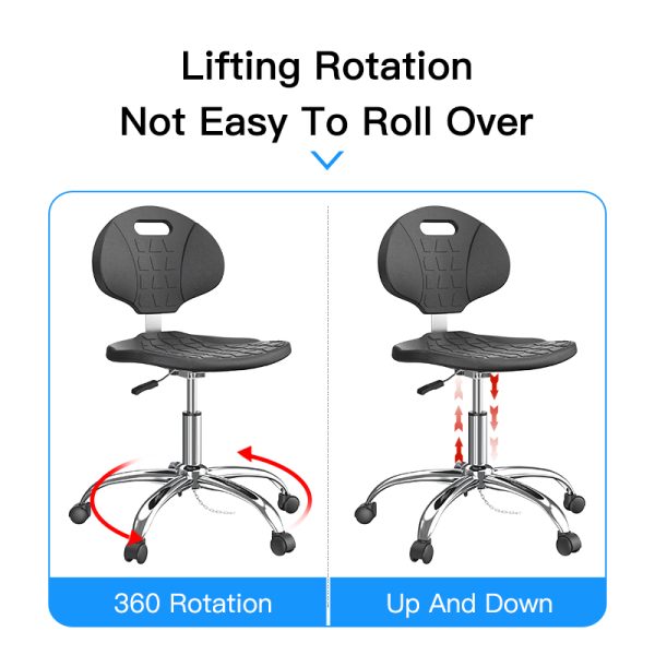 New Antistatic Lab Stool Chair Rotary Swivel Laboratory Chair Furniture - 图片 2