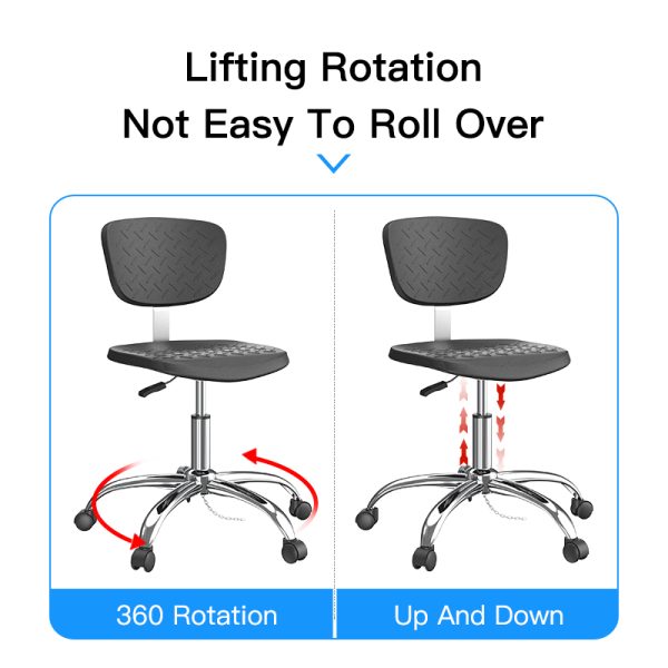 Customized School Lab Furniture Comfortable Dental Stool Chair With PU Leather Seat Backrest - 图片 2