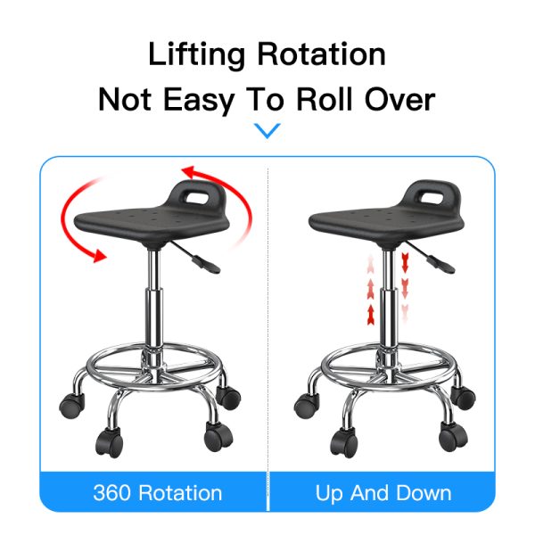 Adjustable Office Pu Foam Anti Static Stool Lab Chair Clean room Safe Chair - 图片 2