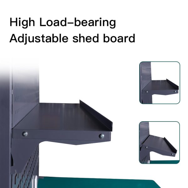 Wholesale Heavy Duty Workbench Mental Steel Tool Cabinet With Two Pegboard Workbench Cabinet Stainless Steel With Two Drawers - 图片 3