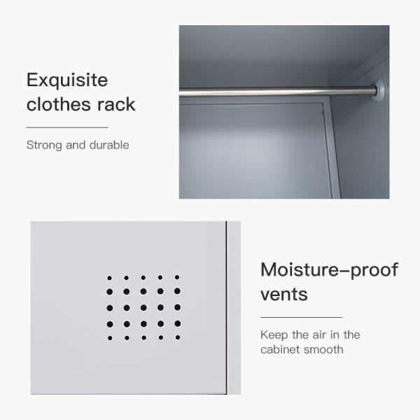 Gym Closet School Office Cupboard Locker Cabinet 9 Door Steel Locker Metal Staff Wardrobe Iron Storage Worker Lockers - 图片 4