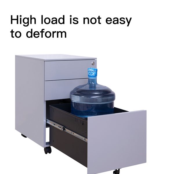 Factory Custom Metal File Storage Cabinet With 3 Drawer Steel Movable Cabinet Mobile Pedestal For Home Office School Grey - 图片 4
