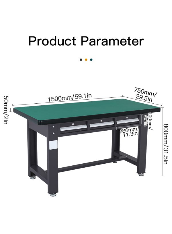 Professional Height Adjustable Workbenches With Three Drawers Workbench - 图片 2