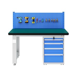 Industrial Workbench for Electronics Repairing With Pegboard Tool cabinet workbench Series With Shelf-board