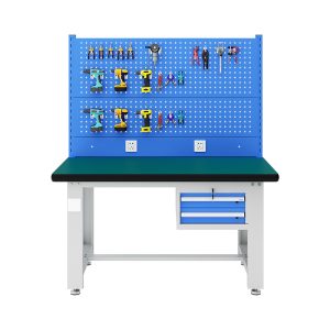 Best Price Shelf-Board Ultimate Storage Workstation Industrial Metal Workbench with Pegboard