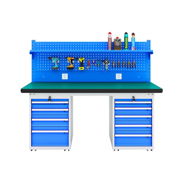 High Quality Metal Workbench With Pegboard with drawers Heavy duty for Efficient Storage