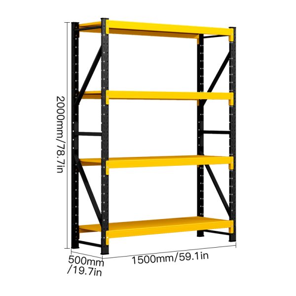 Customizable Industrial Metal Storage Shelving Modern Workshop Storage Solution Cold Rolled Steel Rack for Tool Storage - 图片 2