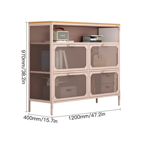 Best-Selling Large Capacity Steel Commercial Furniture Grid Door Storage Cabinets for Apartment Living Room Use - 图片 2