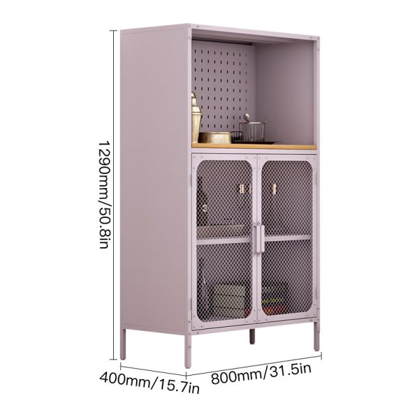Modern Elegant Steel Furniture Simple Storage Office Cabinet for Living Room Bedroom Hotel Wine Cellar Dining Home-Made of Wood - 图片 2