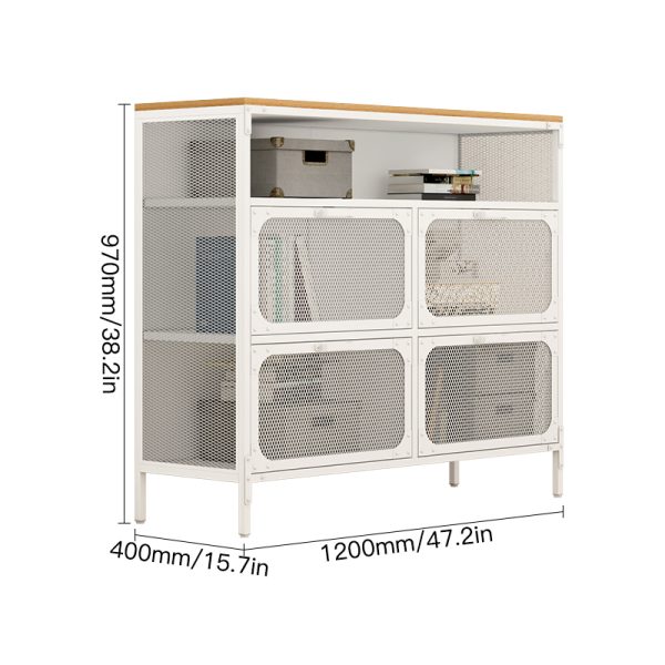 Modern Extendable Screen Door  TV Stand Cabinet Metal Bookcase for Living Room Bedroom Home Furniture for Hotels - 图片 2