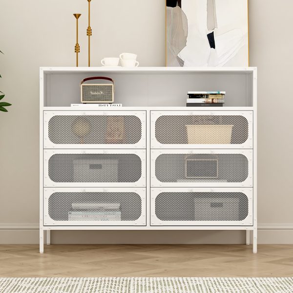 Industrial Metal Frame Storage Cabinet Wooden Top Mango Furniture for Home Bar Café Office for Living Room Home Display - 图片 3