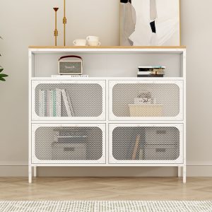 Modern Extendable Screen Door  TV Stand Cabinet Metal Bookcase for Living Room Bedroom Home Furniture for Hotels
