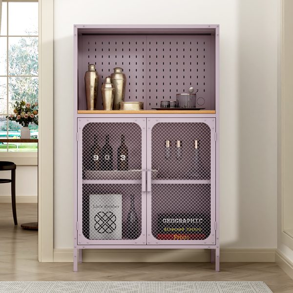 Modern Elegant Steel Furniture Simple Storage Office Cabinet for Living Room Bedroom Hotel Wine Cellar Dining Home-Made of Wood - 图片 3