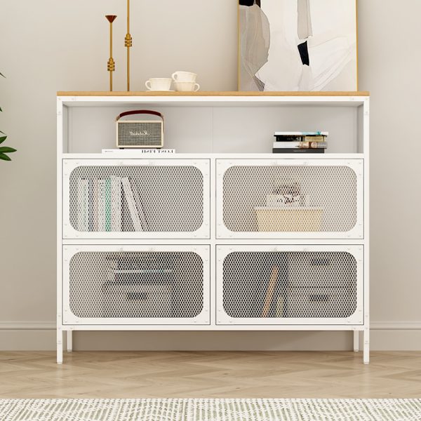 Modern Extendable Screen Door  TV Stand Cabinet Metal Bookcase for Living Room Bedroom Home Furniture for Hotels