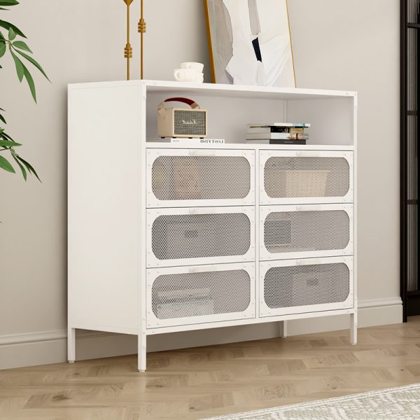 Industrial Metal Frame Storage Cabinet Wooden Top Mango Furniture for Home Bar Café Office for Living Room Home Display