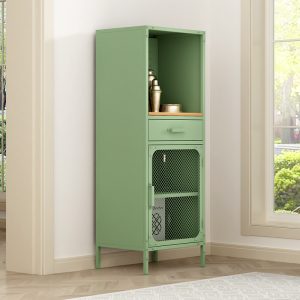 Modern Stylish Wood Steel Sideboard Storage Cabinet Versatile Drawers Snacks Organizer for Home Office Commercial Use Home Bar